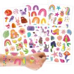 Metallic Tattoos - Einhorn & Regenbogen