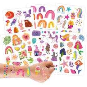 Metallic Tattoos - Einhorn & Regenbogen