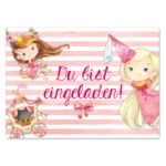 12 Einladungskarten zum Geburtstag – Prinzessin