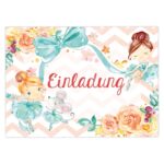 12 Einladungskarten zum Geburtstag – Ballerina