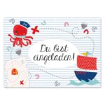 12 Einladungskarten zum Geburtstag – Pirat