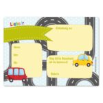 12 Einladungskarten zum Geburtstag – Autos