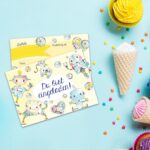 12 Einladungskarten zum Geburtstag - Roboter