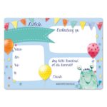 12 Einladungskarten zum Geburtstag – Monster