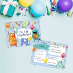 12 Einladungskarten zum Geburtstag – Monster