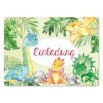 12 Einladungskarten zum Geburtstag – Dinos