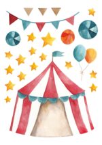 Wandtattoos - Zirkus - Set 3
