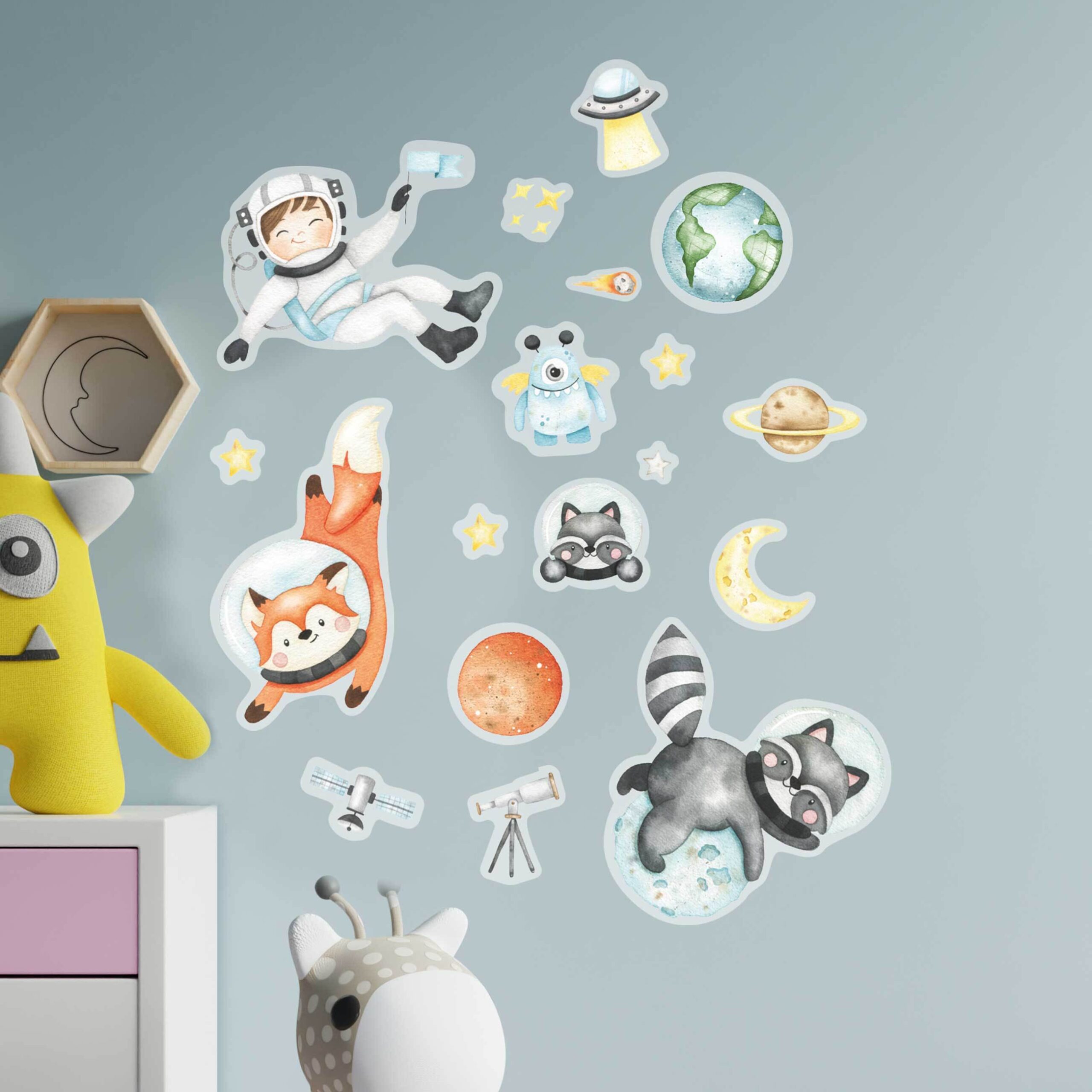 Wandtattoos - Astronauten - Set 4