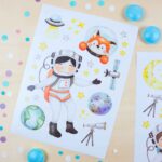Wandtattoos - Astronauten - Set 4