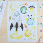 Wandtattoos - Astronauten - Set 4
