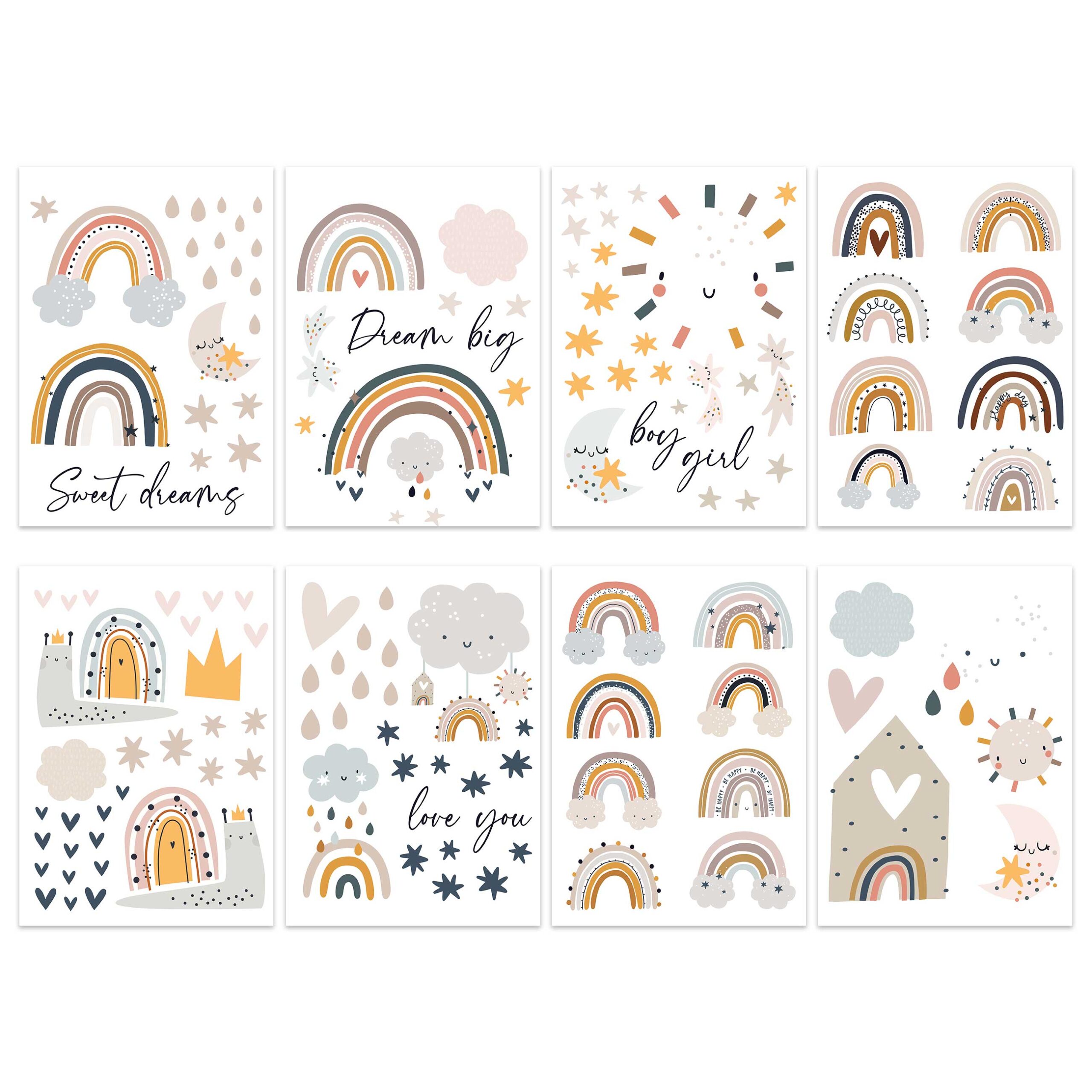 Wandtattoos - Regenbogen - Set 10