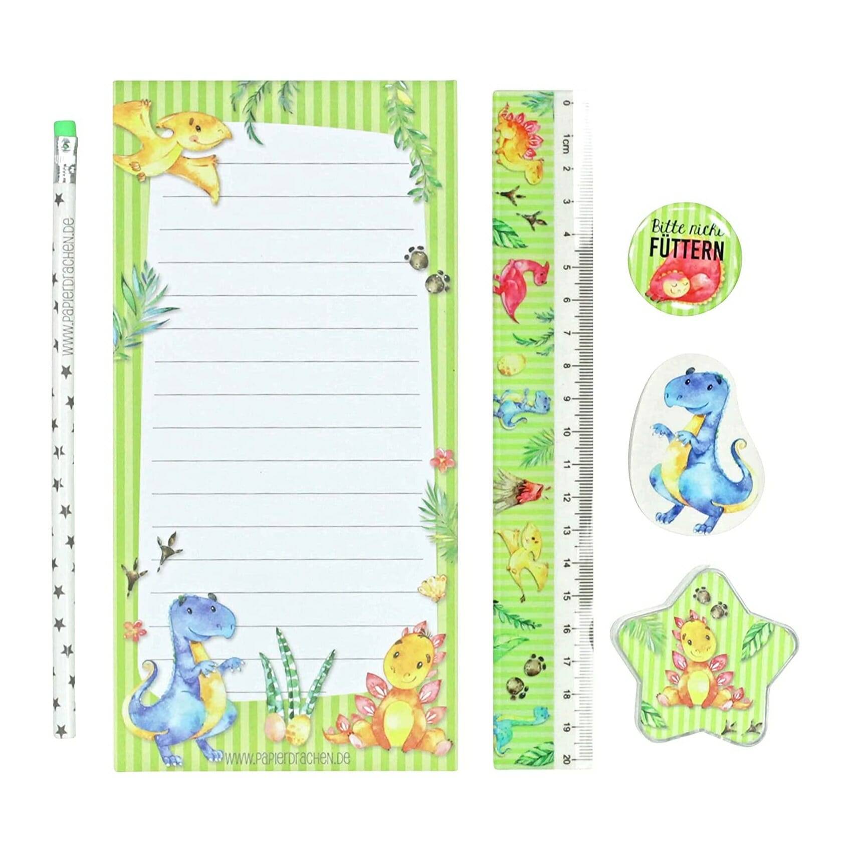 PAPD-006-004_001 6-teiliges Schreibset - Dino – Bild 1