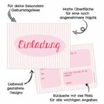 12 Einladungskarten zum Geburtstag – Schlicht pink – Bild 4