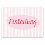 12 Einladungskarten zum Geburtstag – Schlicht pink – Bild 2