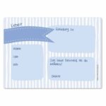 12 Einladungskarten zum Geburtstag – Schlicht blau – Bild 3