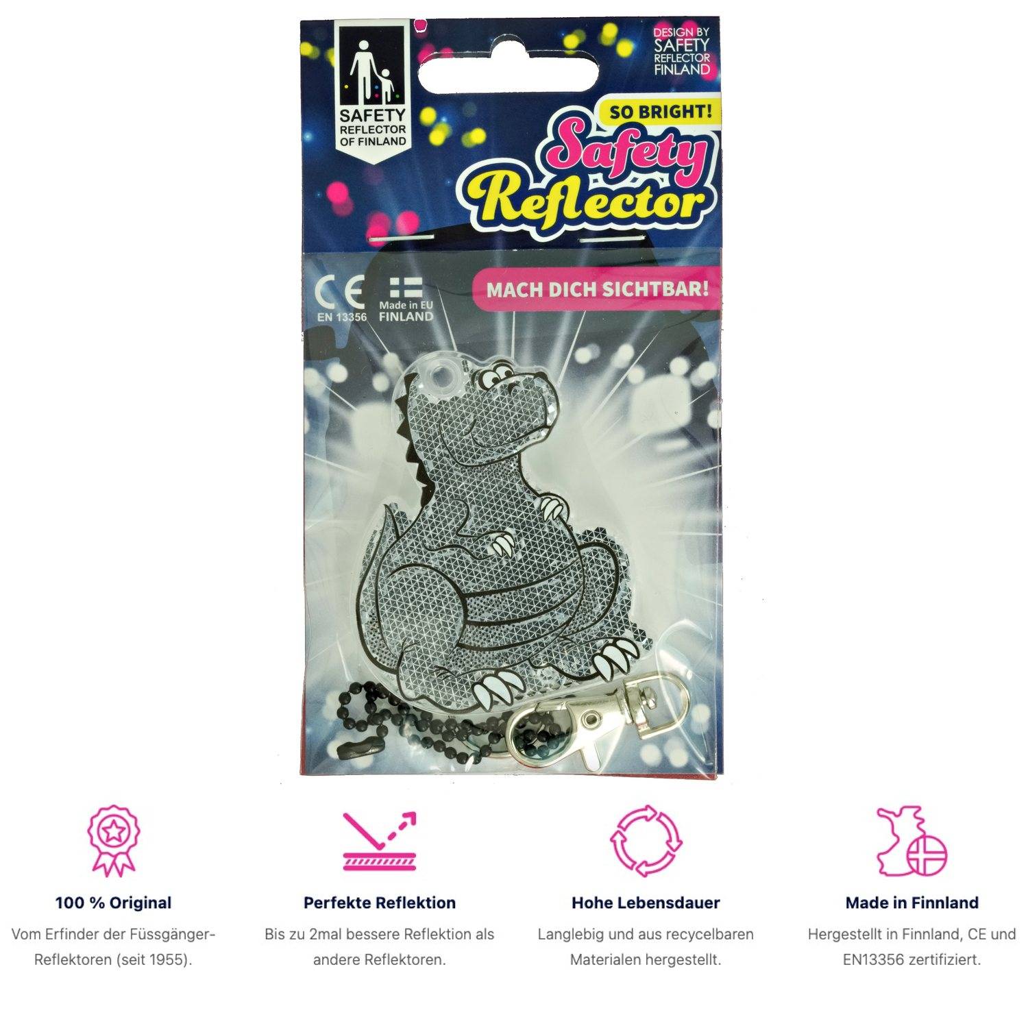 SAR220177-3_2 SoBright! Reflektor Dino T-Rex (weiss) – Bild 1