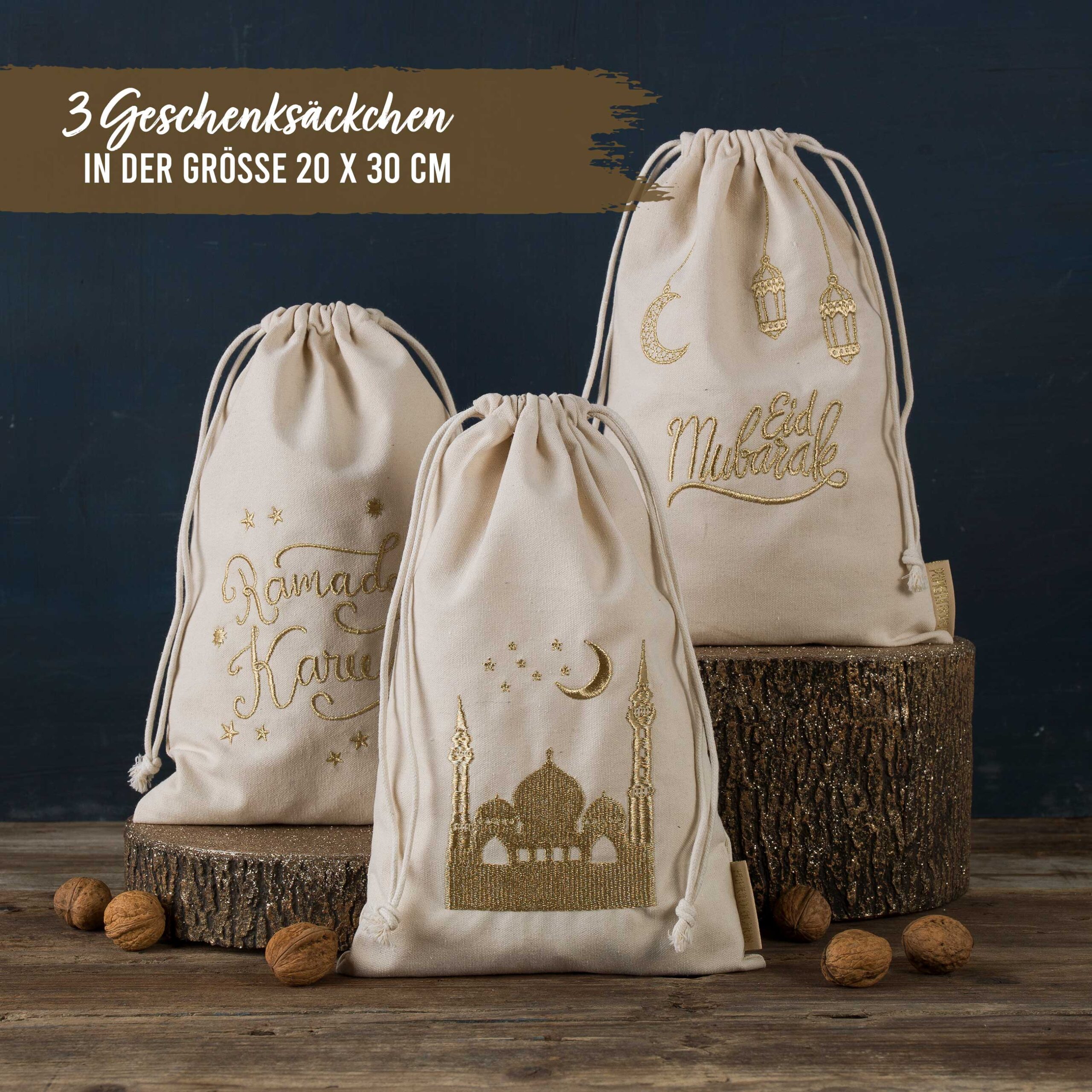 Ramadan Geschenksäckchen - 3er - Set 2