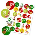 Adventskalender Zahlenaufkleber 01