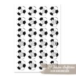 24 Adventskalender Zahlenaufkleber - Design 47 - Fussbälle – Bild 2