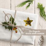 24 Adventskalender Zahlenaufkleber – Sterne auf Goldfolie Nr54 – Bild 3