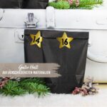 24 Adventskalender Zahlenaufkleber – Sterne auf Goldfolie Nr54 – Bild 5