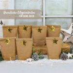 24 Adventskalender Zahlenaufkleber – Sterne auf Goldfolie Nr54 – Bild 6