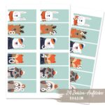 24 Adventskalender Zahlenaufkleber – Waldtiere Nr61 – Bild 2