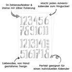 24 Adventskalender Zahlenaufkleber – silber Nr69 – Bild 3