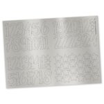 24 Adventskalender Zahlenaufkleber – silber Nr69 – Bild 4
