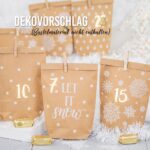 24 Adventskalender Zahlenaufkleber – gold Nr70 – Bild 3