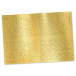 24 Adventskalender Zahlenaufkleber – gold Nr70 – Bild 7