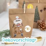 24 Adventskalender Zahlenaufkleber - gold Nr189 – Bild 3