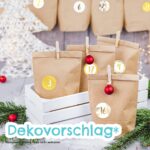 24 Adventskalender Zahlenaufkleber - gold Nr189 – Bild 5