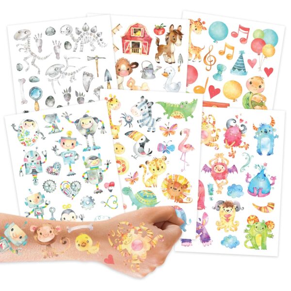 Kindertattoos – Roboter und Monster