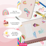 Stickerblock Einhorn, Prinzessin & Meerjungfrau – Bild 2