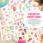 Stickerblock Einhorn, Prinzessin & Meerjungfrau – Bild 5
