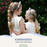 Musselin Haar-Accessoires Set – Hellblau – Bild 4