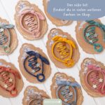 Musselin Haar-Accessoires Set – Hellblau