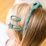 Musselin Haar-Accessoires Set – Petrol – Bild 2