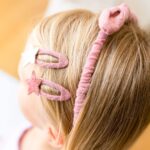 Musselin Haar-Accessoires Set – Altrosa – Bild 2