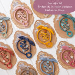 Musselin Haar-Accessoires Set – Rosa – Bild 6