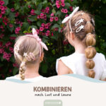 Musselin Haar-Accessoires Set – Beige – Bild 4