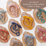 Musselin Haar-Accessoires Set – Beige – Bild 6