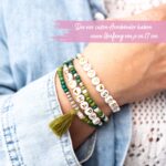 4 Perlenarmbänder – BE HAPPY und STAY STRONG – Bild 3