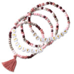 4 Perlenarmbänder – POSITIVITY und SELFLOVE