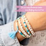 4 Perlenarmbänder – BEACHVIBES und SUMMERLOVE – Bild 3