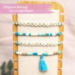4 Perlenarmbänder – BEACHVIBES und SUMMERLOVE – Bild 5