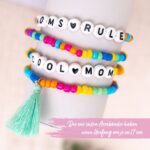 4 Perlenarmbänder – COOL MUM und MOMS RULE – Bild 3