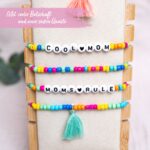 4 Perlenarmbänder – COOL MUM und MOMS RULE – Bild 5