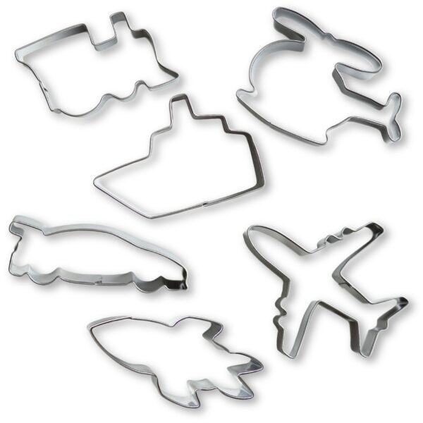 6 Keks-Ausstecher Fahrzeuge